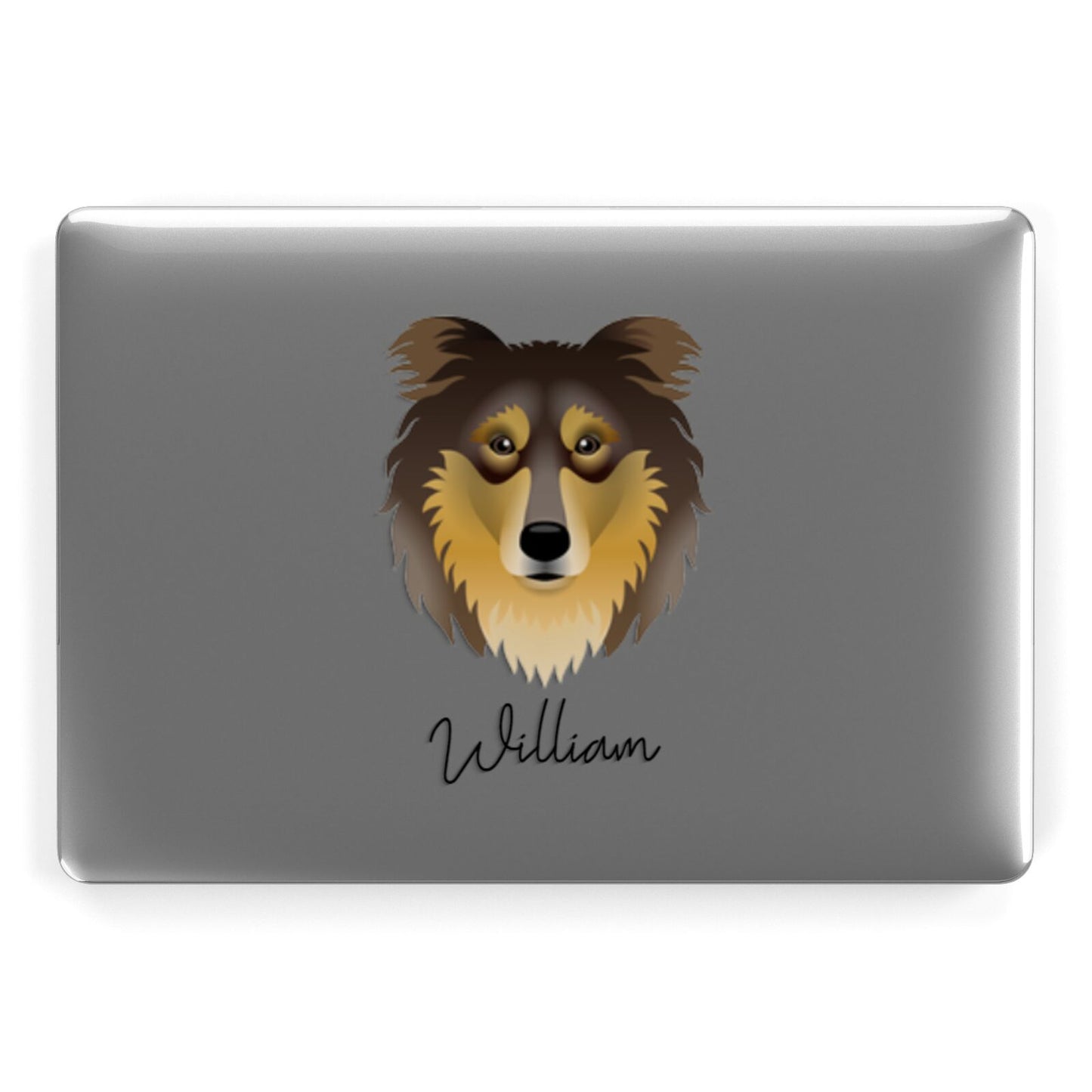 Rough Collie Personalised Apple MacBook Case