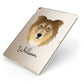 Rough Collie Personalised Apple iPad Case on Gold iPad Side View