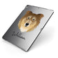 Rough Collie Personalised Apple iPad Case on Grey iPad Side View
