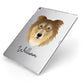 Rough Collie Personalised Apple iPad Case on Silver iPad Side View