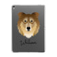 Rough Collie Personalised Apple iPad Grey Case
