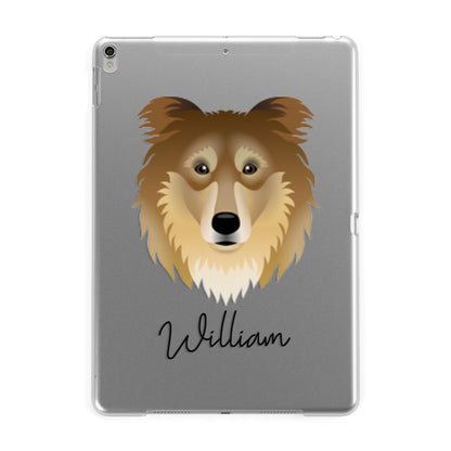 Rough Collie Personalised Apple iPad Silver Case