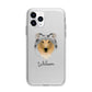 Rough Collie Personalised Apple iPhone 11 Pro in Silver with Bumper Case