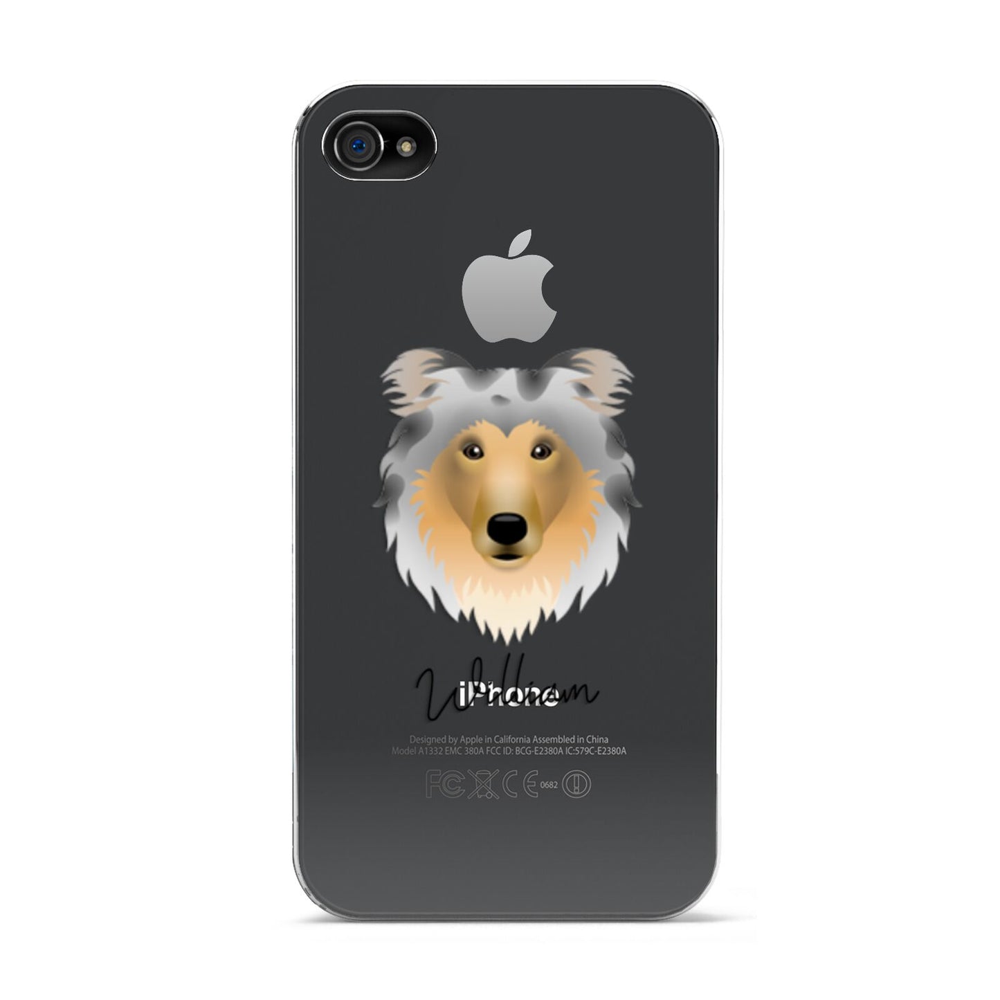 Rough Collie Personalised Apple iPhone 4s Case