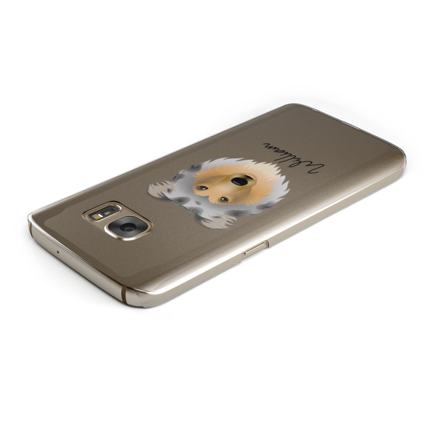 Rough Collie Personalised Samsung Galaxy Case Top Cutout