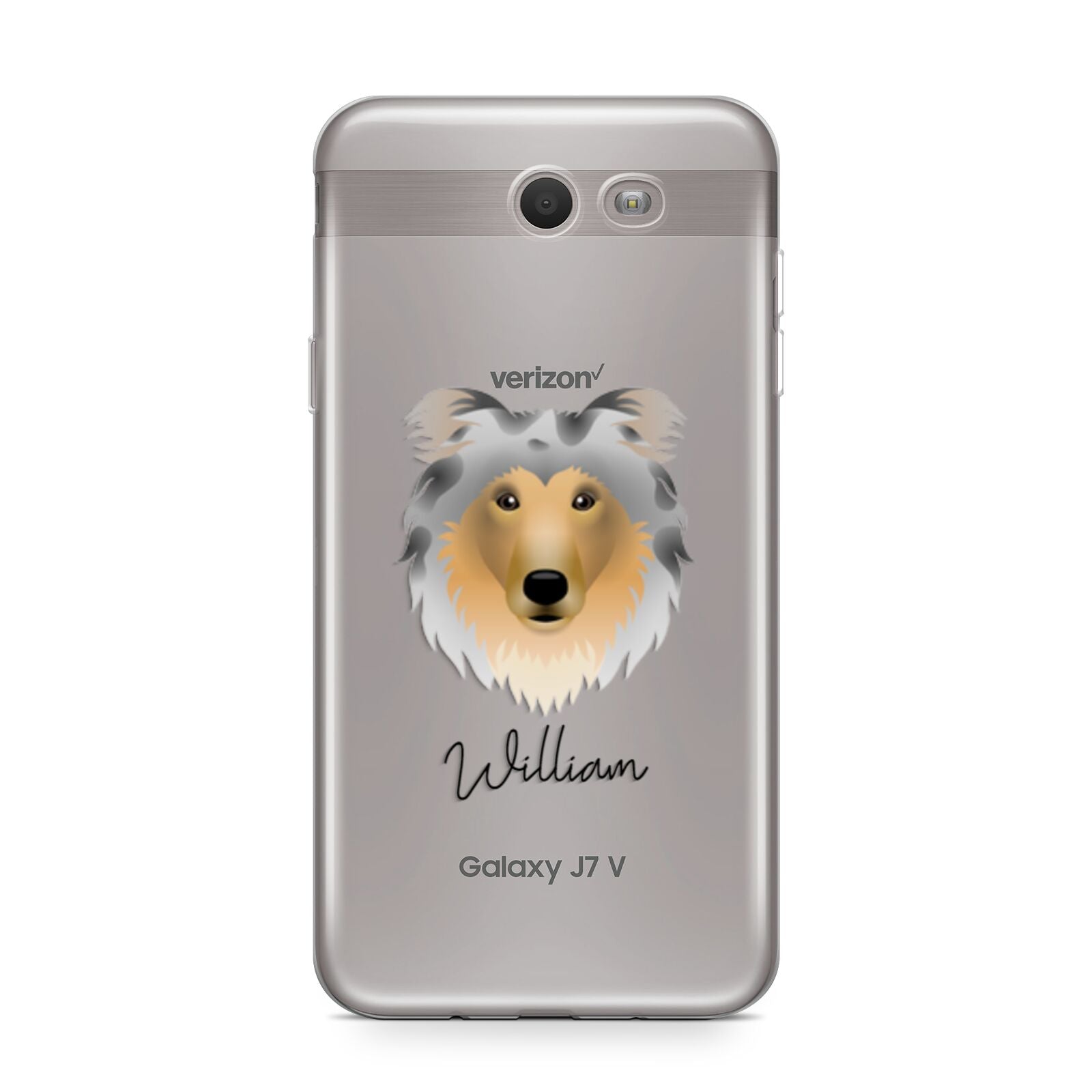 Rough Collie Personalised Samsung Galaxy J7 2017 Case