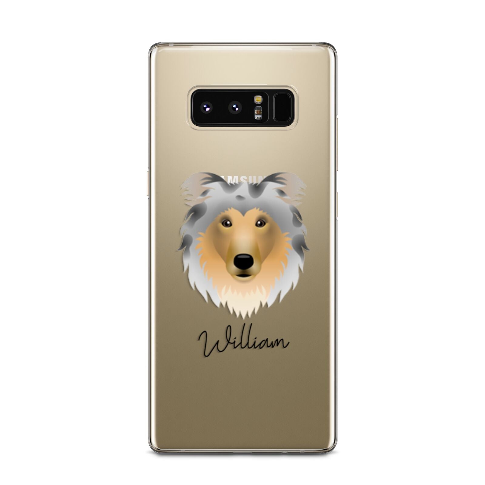 Rough Collie Personalised Samsung Galaxy Note 8 Case
