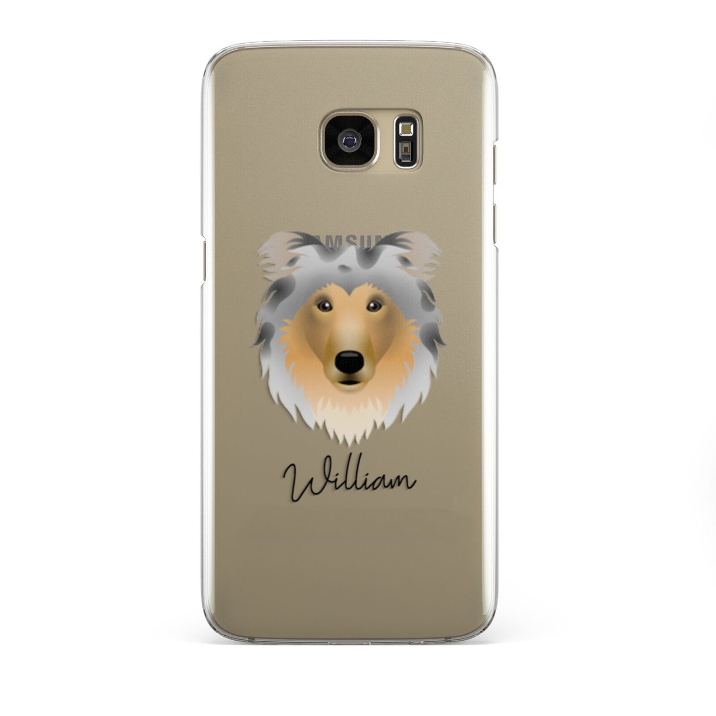 Rough Collie Personalised Samsung Galaxy S7 Edge Case