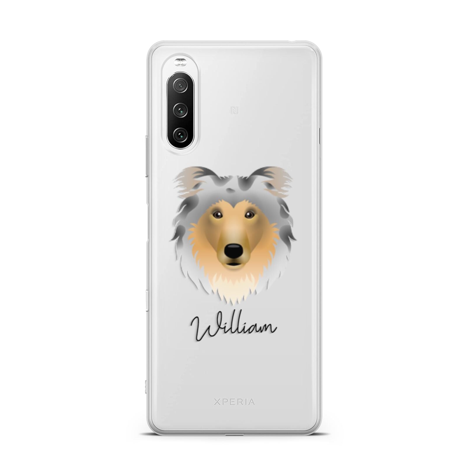 Rough Collie Personalised Sony Xperia 10 III Case
