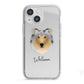 Rough Collie Personalised iPhone 13 Mini TPU Impact Case with White Edges