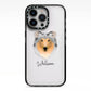Rough Collie Personalised iPhone 13 Pro Black Impact Case on Silver phone