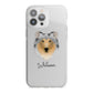 Rough Collie Personalised iPhone 13 Pro Max TPU Impact Case with White Edges