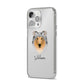 Rough Collie Personalised iPhone 14 Pro Max Clear Tough Case Silver Angled Image