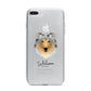 Rough Collie Personalised iPhone 7 Plus Bumper Case on Silver iPhone
