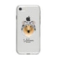 Rough Collie Personalised iPhone 8 Bumper Case on Silver iPhone