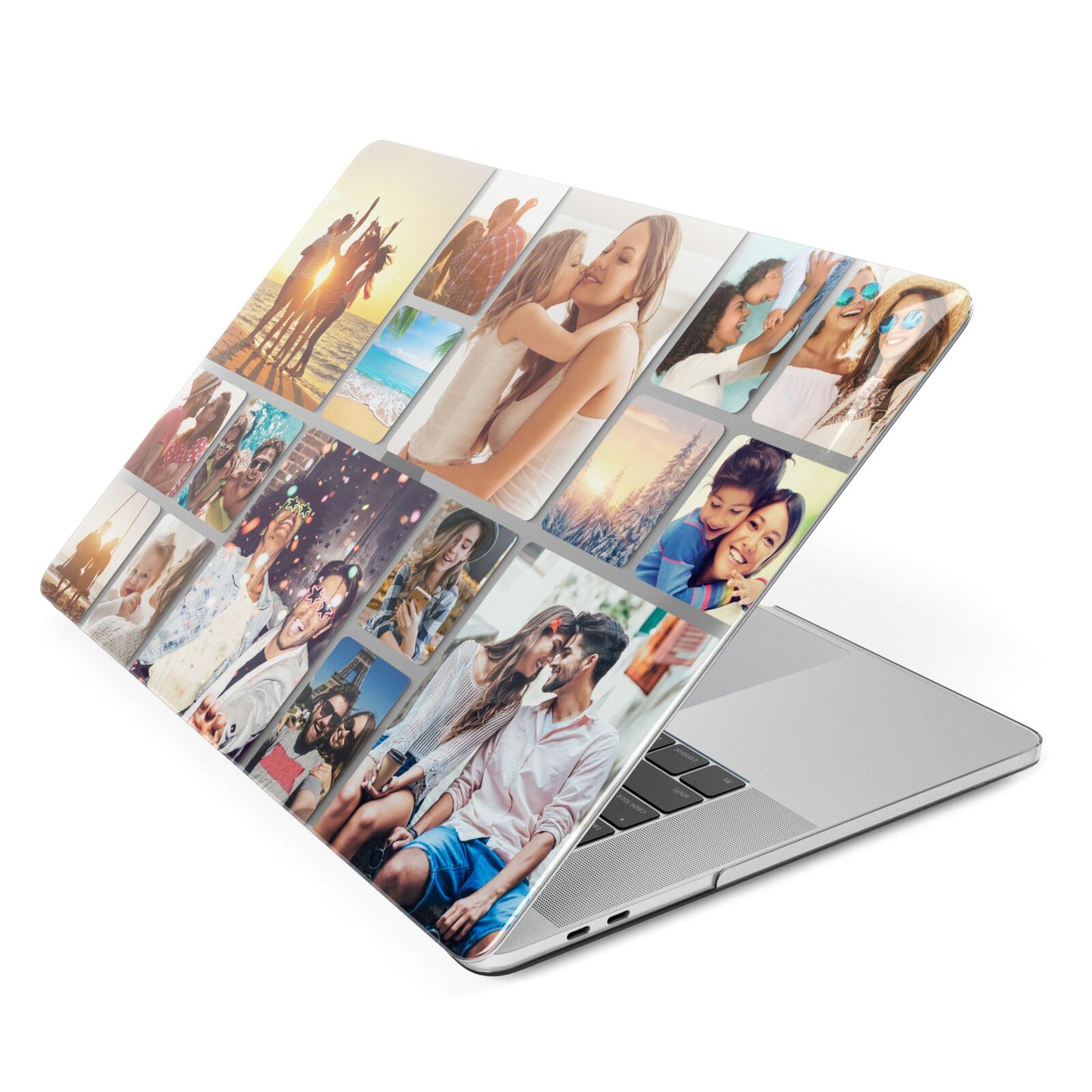 Round Edged Photo Montage Upload Apple MacBook Case Side View