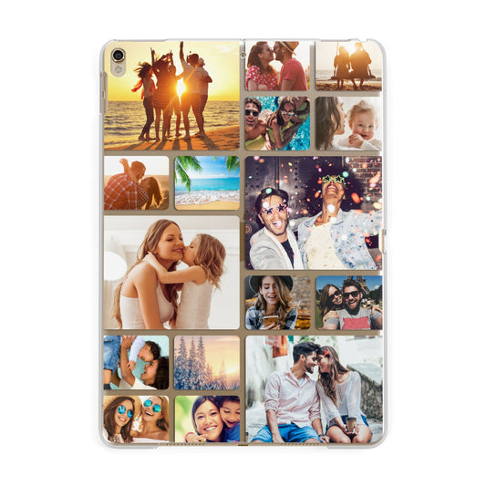 Round Edged Photo Montage Upload Apple iPad Gold Case