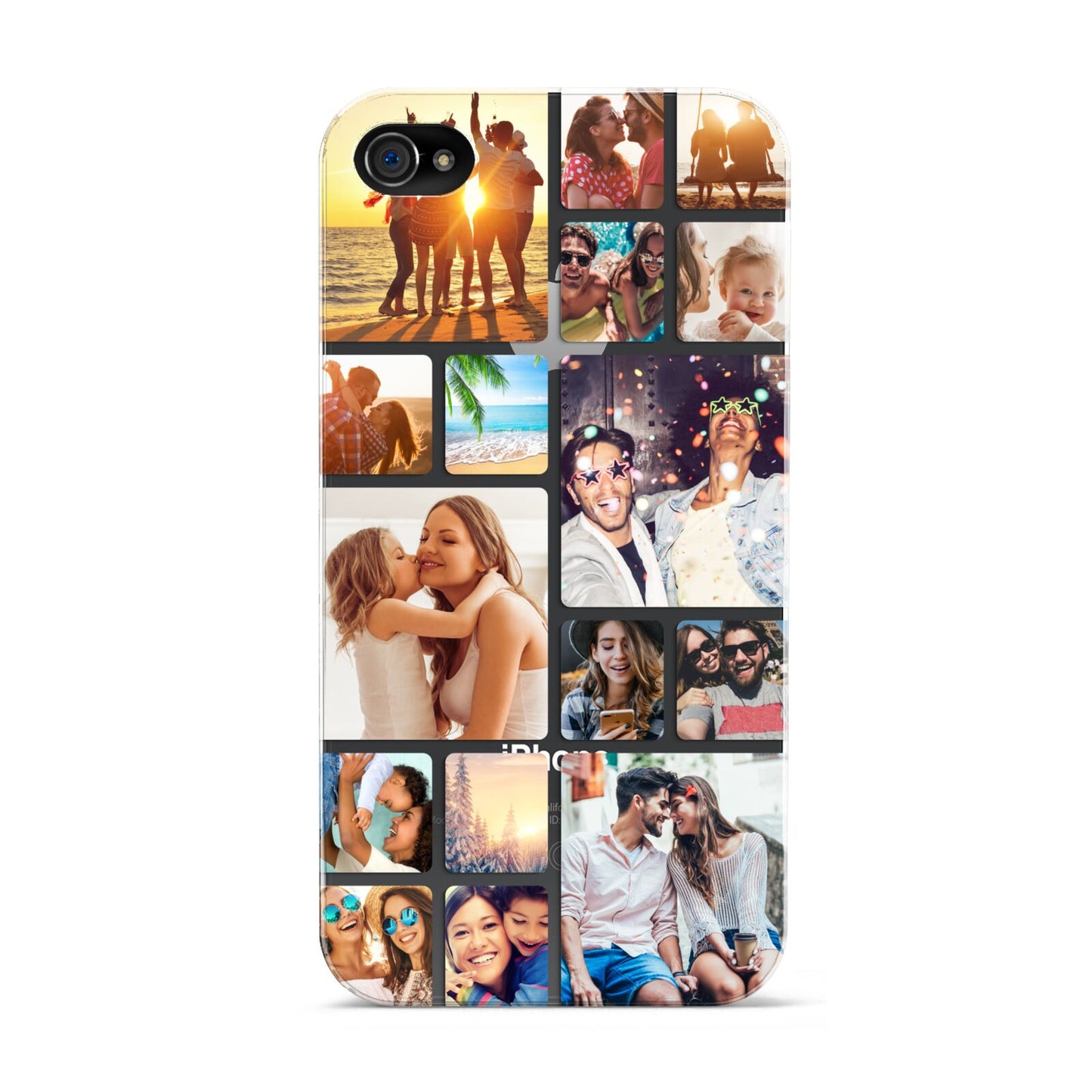 Round Edged Photo Montage Upload Apple iPhone 4s Case