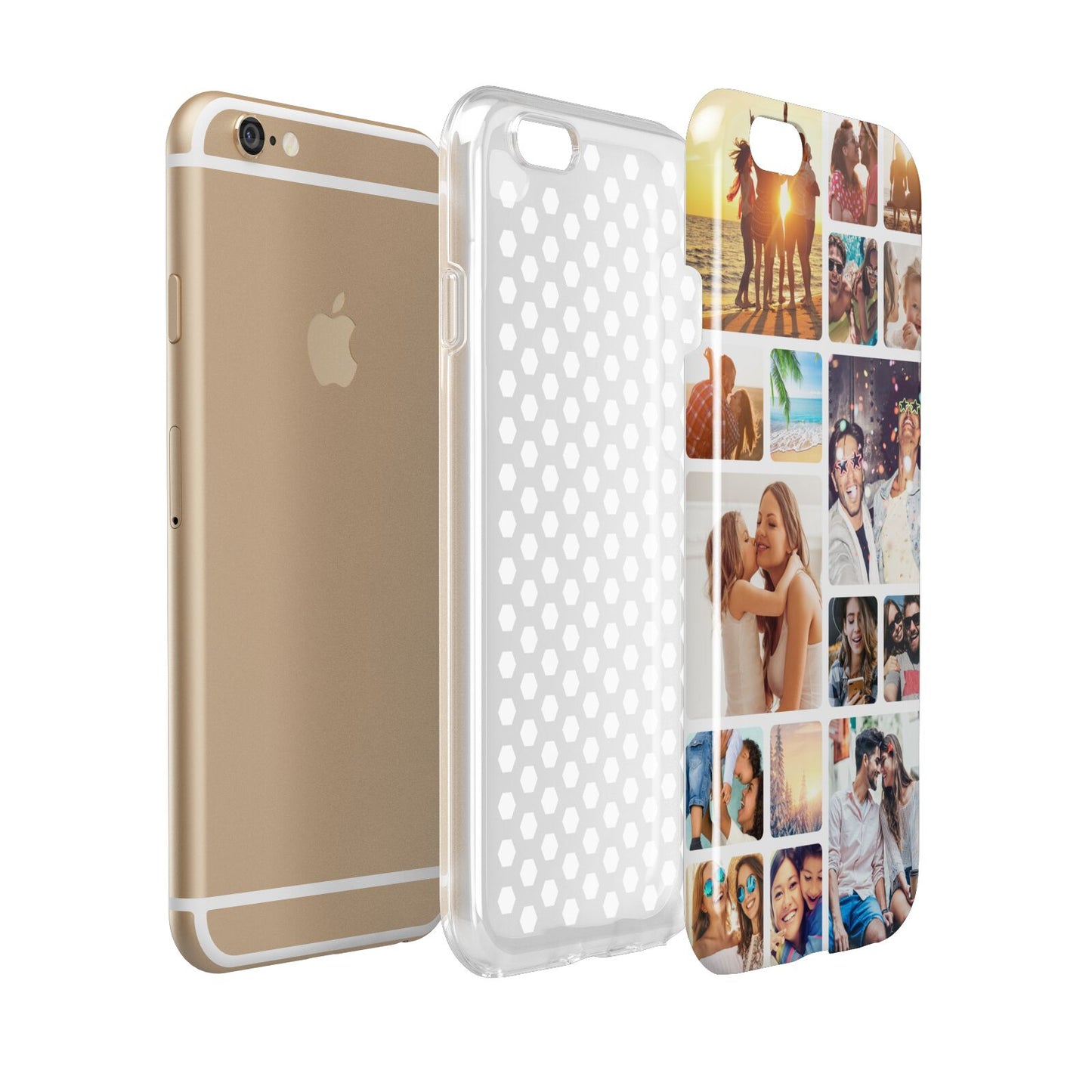 Round Edged Photo Montage Upload Apple iPhone 6 3D Tough Case Expanded view