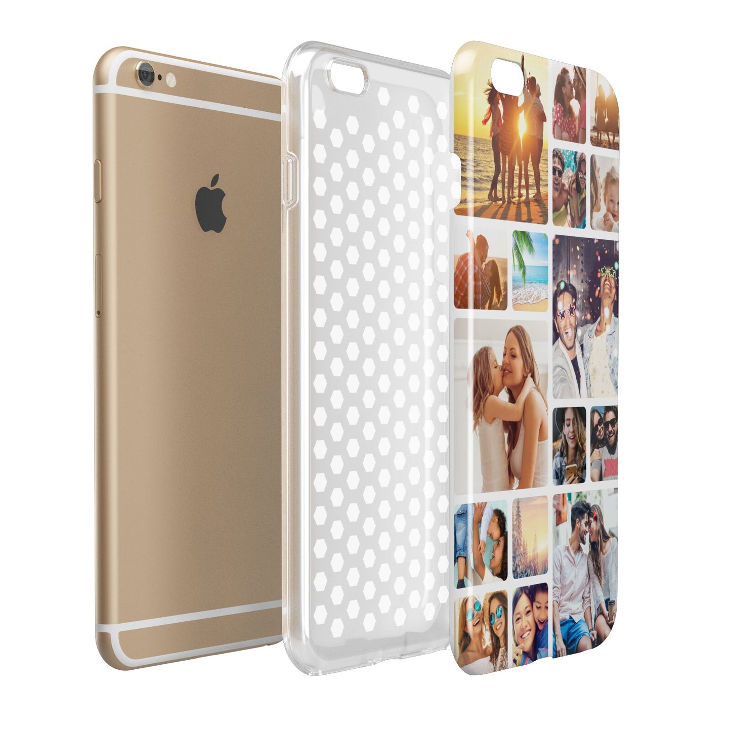 Round Edged Photo Montage Upload Apple iPhone 6 Plus 3D Tough Case Expand Detail Image