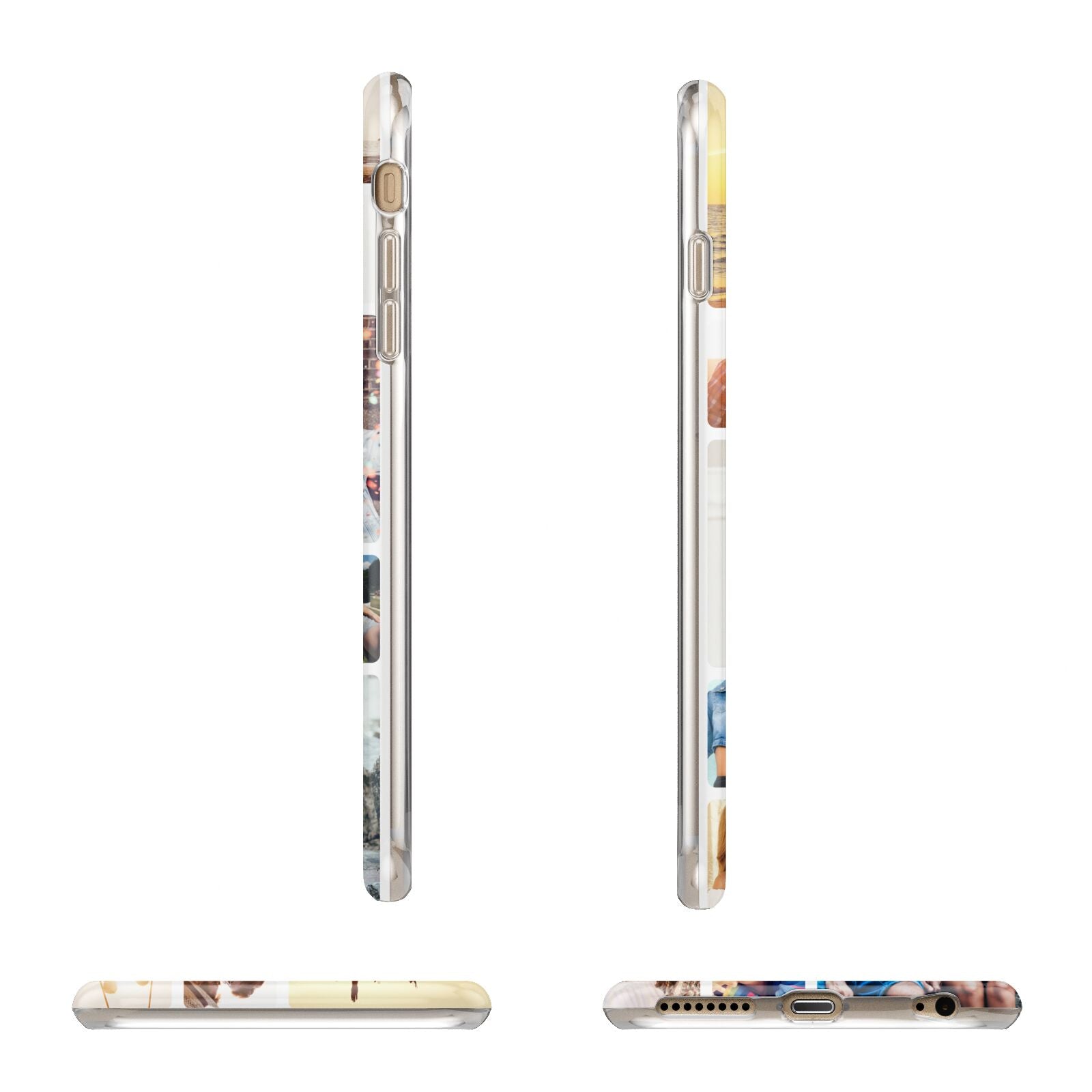 Round Edged Photo Montage Upload Apple iPhone 6 Plus 3D Wrap Tough Case Alternative Image Angles