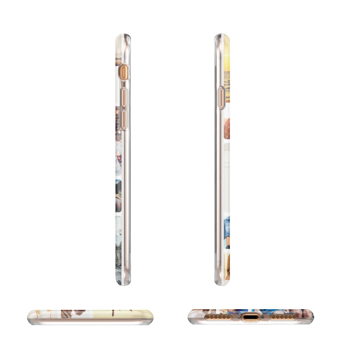 Round Edged Photo Montage Upload Apple iPhone 7 8 3D Wrap Tough Case Alternative Image Angles