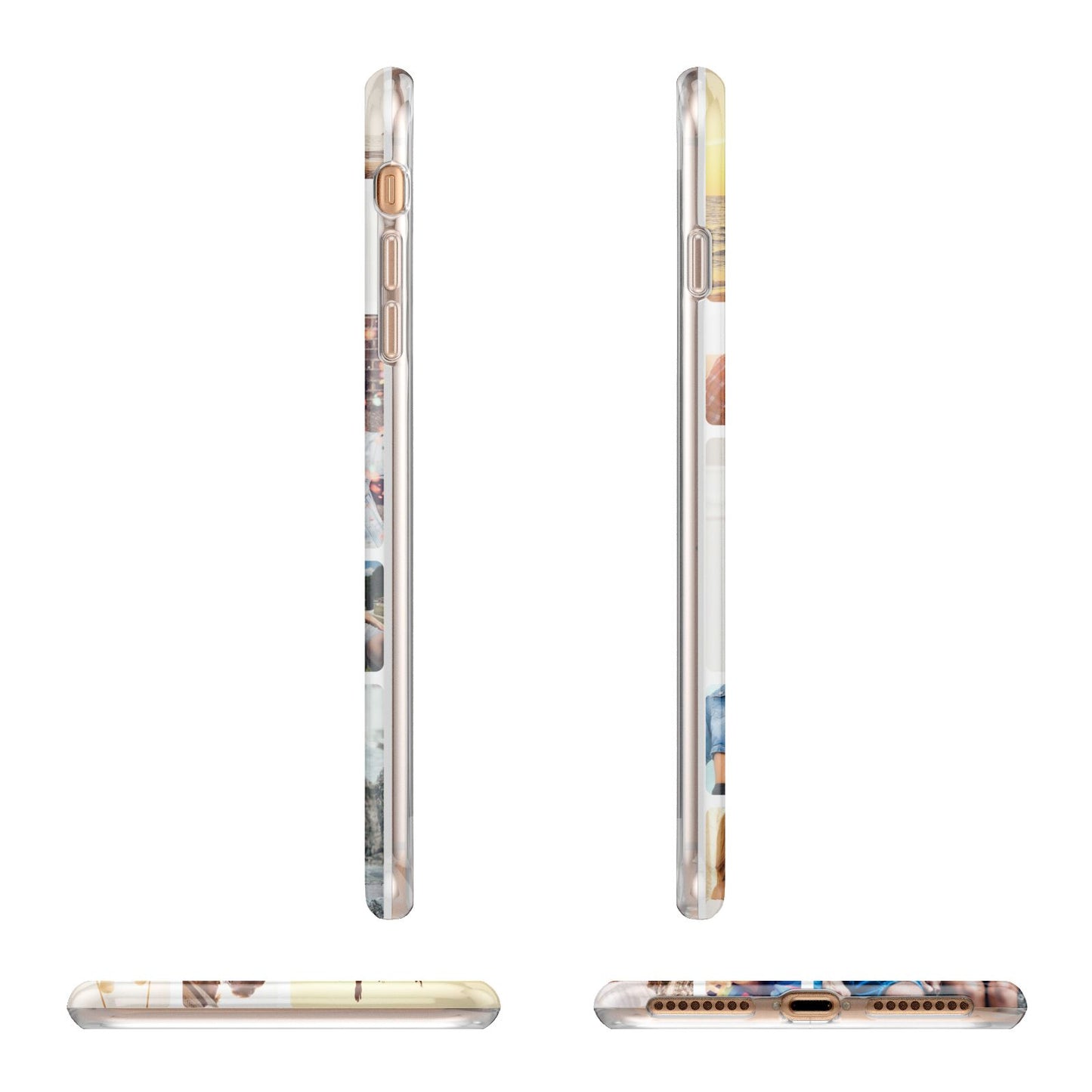 Round Edged Photo Montage Upload Apple iPhone 7 8 Plus 3D Wrap Tough Case Alternative Image Angles