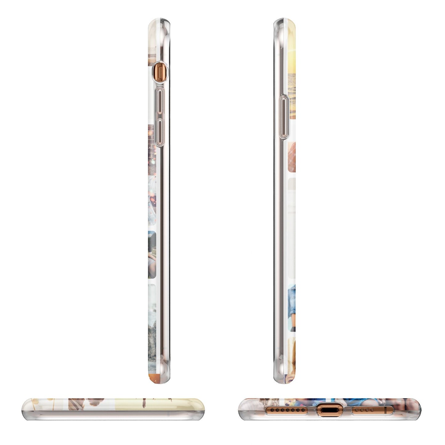 Round Edged Photo Montage Upload Apple iPhone XS Max 3D Wrap Tough Case Alternative Image Angles