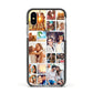 Round Edged Photo Montage Upload Apple iPhone Xs Impact Case Black Edge on Silver Phone