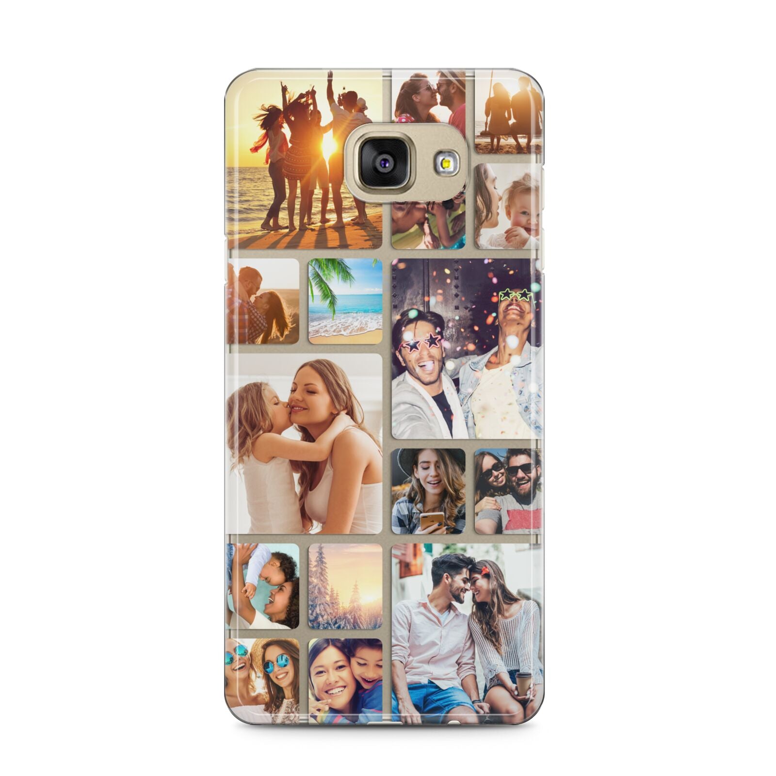 Round Edged Photo Montage Upload Samsung Galaxy A5 2016 Case on gold phone