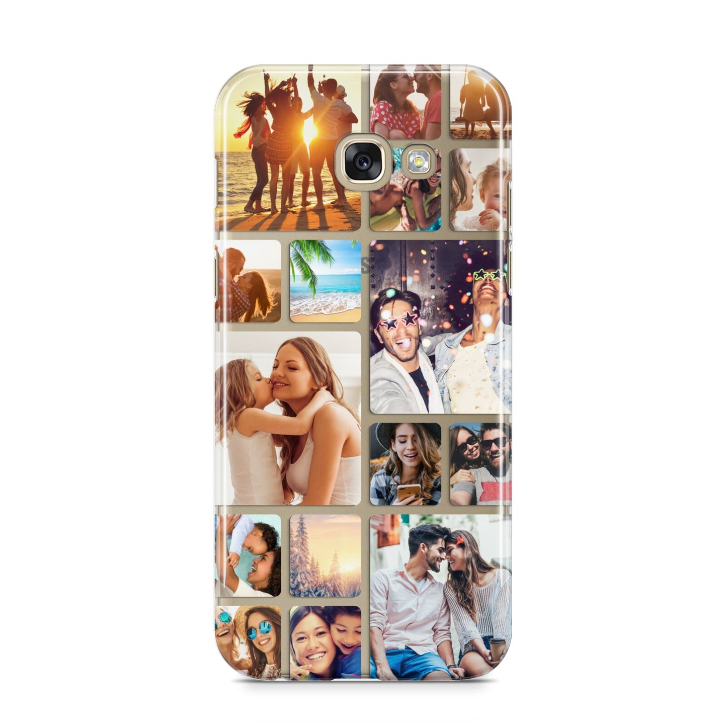 Round Edged Photo Montage Upload Samsung Galaxy A5 2017 Case on gold phone
