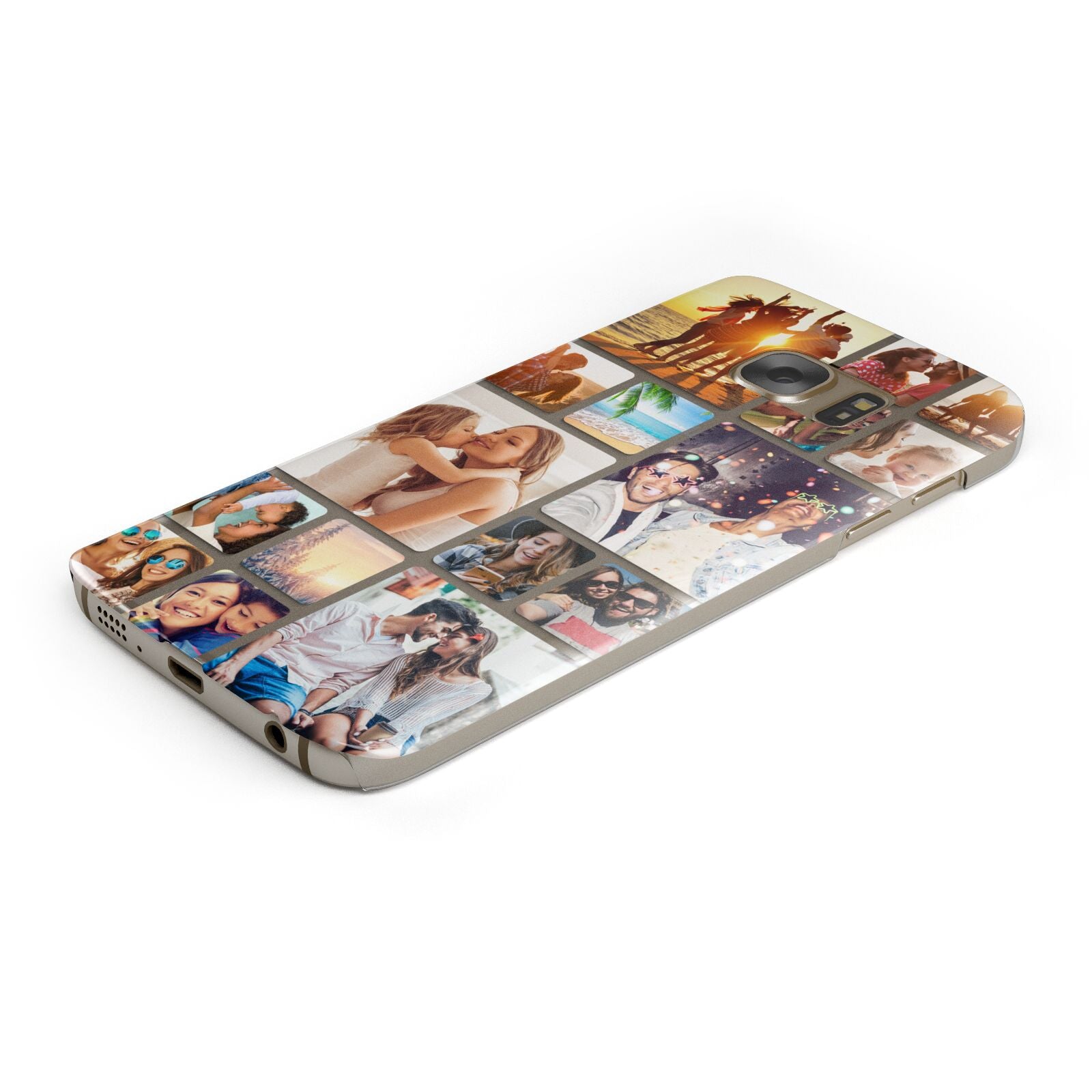 Round Edged Photo Montage Upload Samsung Galaxy Case Bottom Cutout