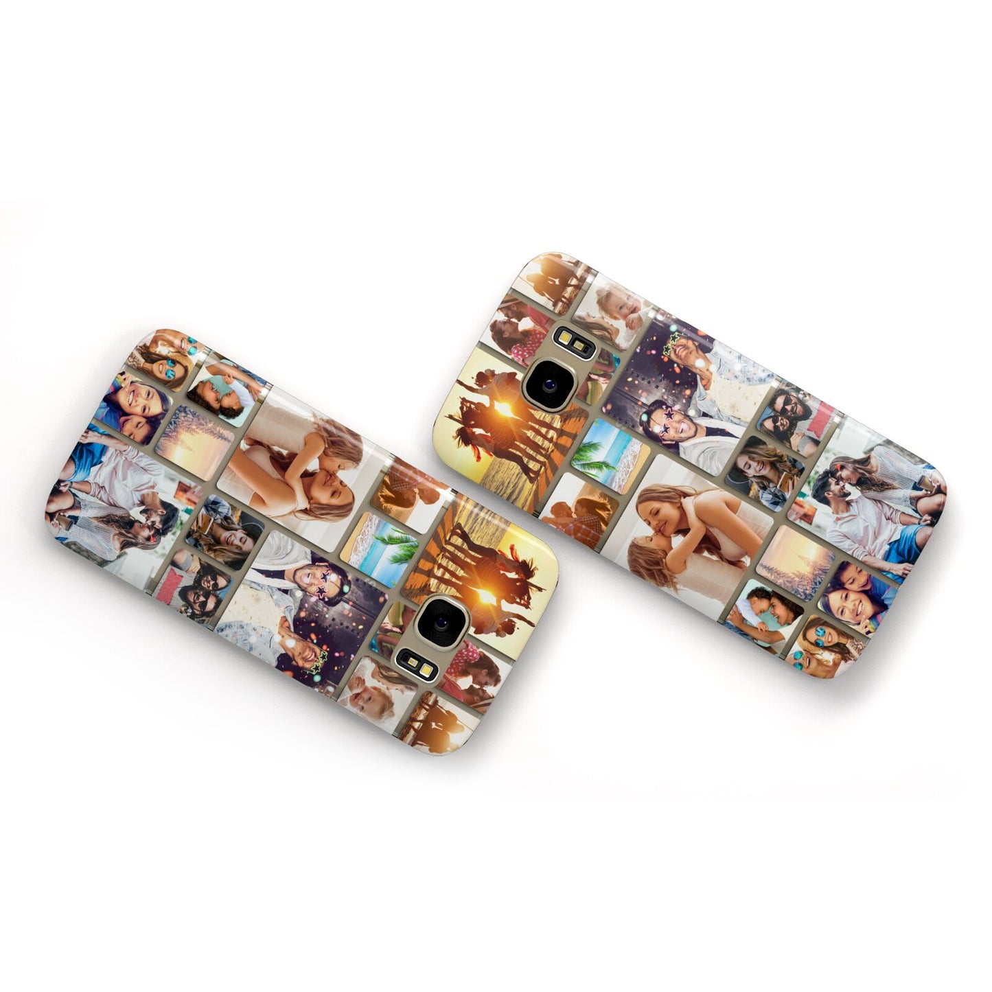 Round Edged Photo Montage Upload Samsung Galaxy Case Flat Overview