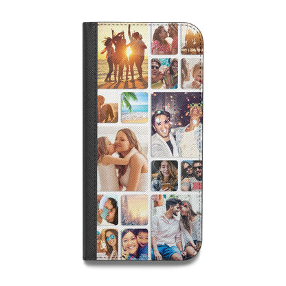 Round Edged Photo Montage Upload Vegan Leather Flip Samsung Case