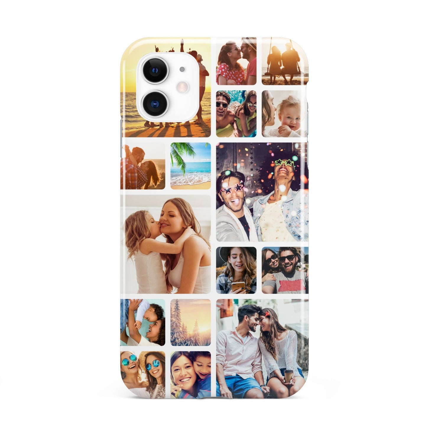 Round Edged Photo Montage Upload iPhone 11 3D Tough Case