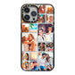 Round Edged Photo Montage Upload iPhone 13 Pro Max Black Impact Case on Silver phone