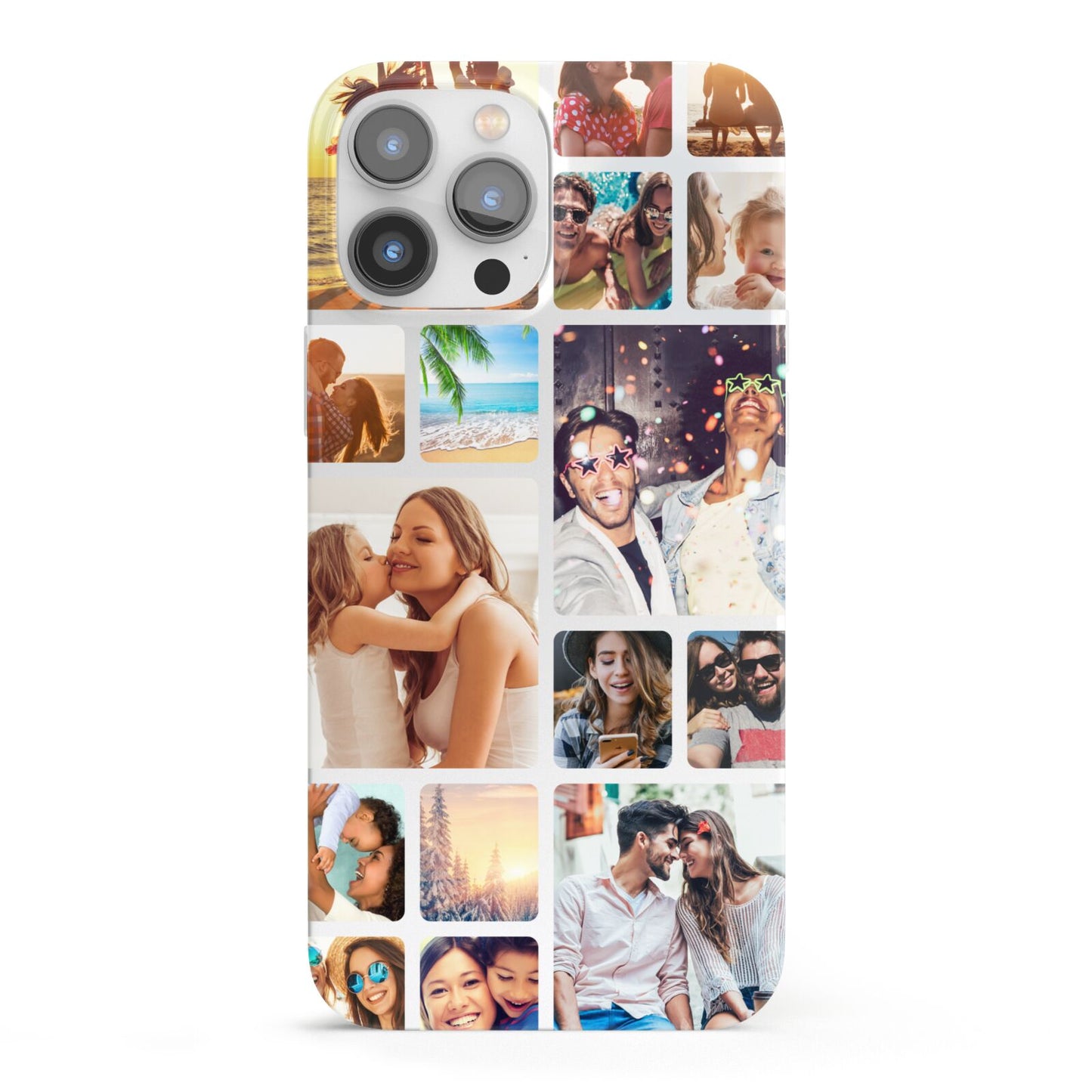 Round Edged Photo Montage Upload iPhone 13 Pro Max Full Wrap 3D Snap Case
