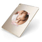 Round Photo Love Upload Apple iPad Case on Gold iPad Side View