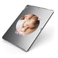 Round Photo Love Upload Apple iPad Case on Grey iPad Side View