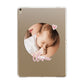 Round Photo Love Upload Apple iPad Gold Case