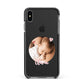 Round Photo Love Upload Apple iPhone Xs Max Impact Case Black Edge on Black Phone