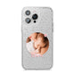 Round Photo Love Upload iPhone 14 Pro Max Glitter Tough Case Silver