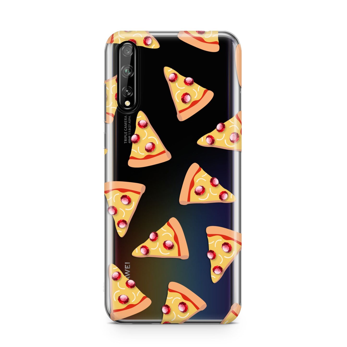 Rubies on Cartoon Pizza Slices Huawei Enjoy 10s Phone Case