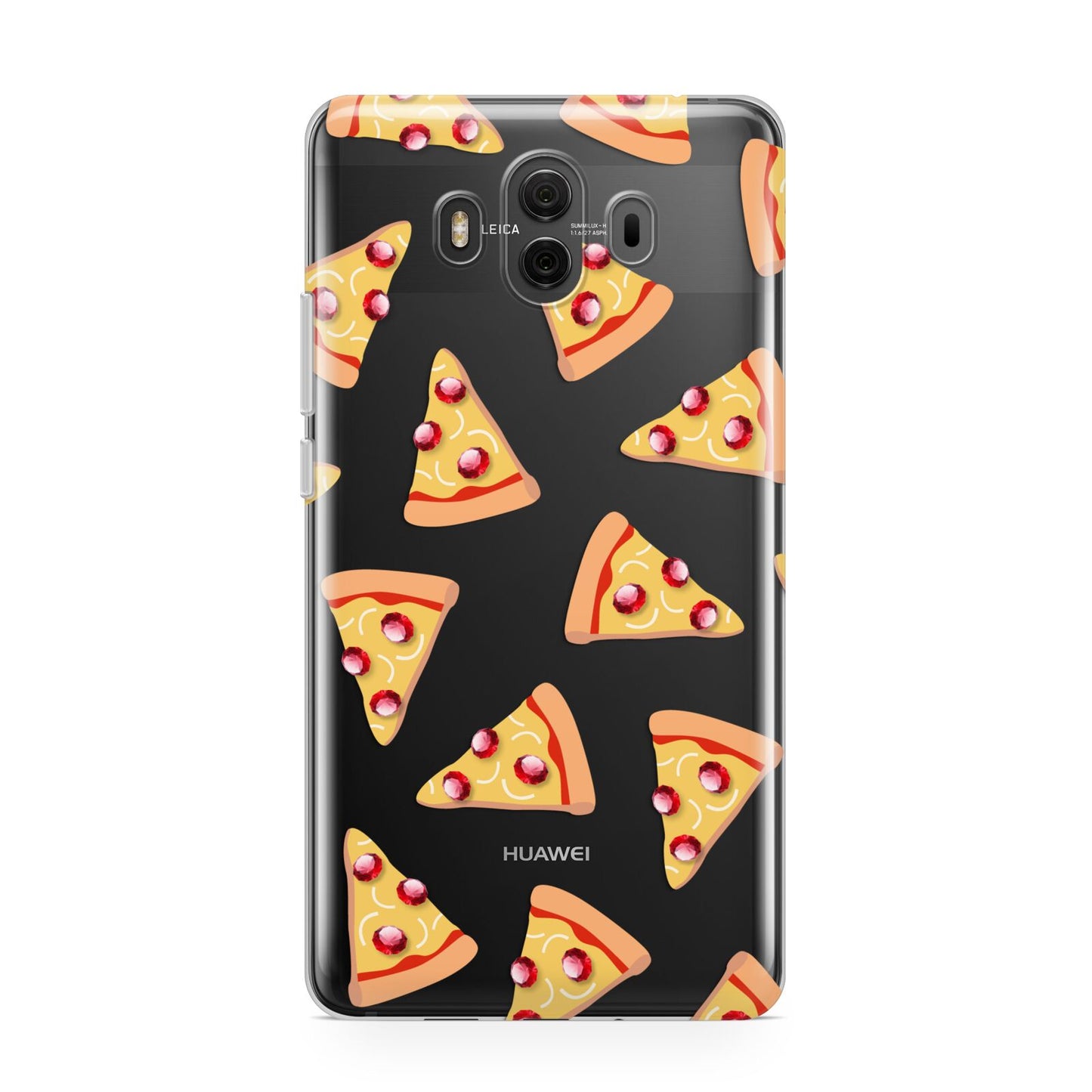 Rubies on Cartoon Pizza Slices Huawei Mate 10 Protective Phone Case