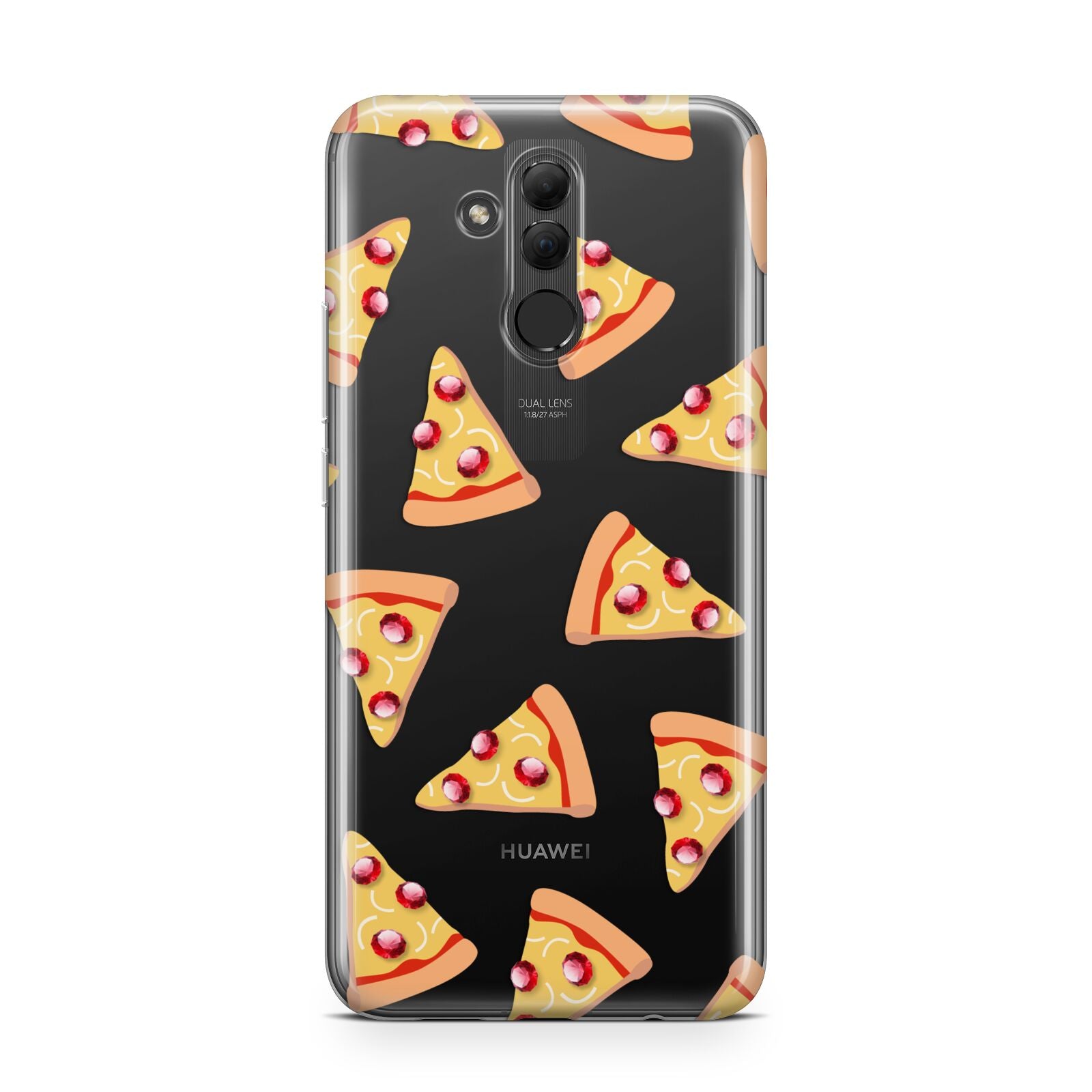Rubies on Cartoon Pizza Slices Huawei Mate 20 Lite