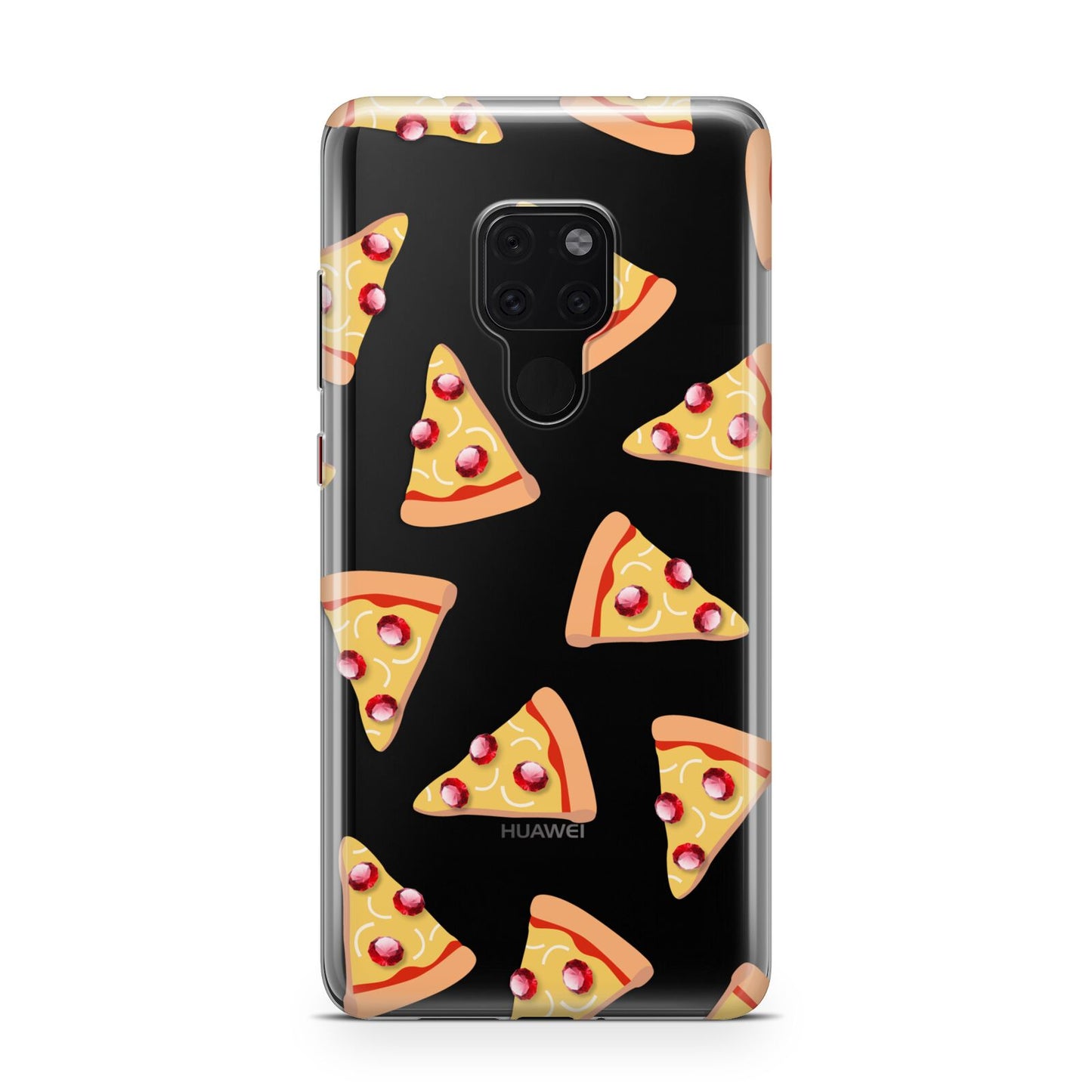 Rubies on Cartoon Pizza Slices Huawei Mate 20 Phone Case