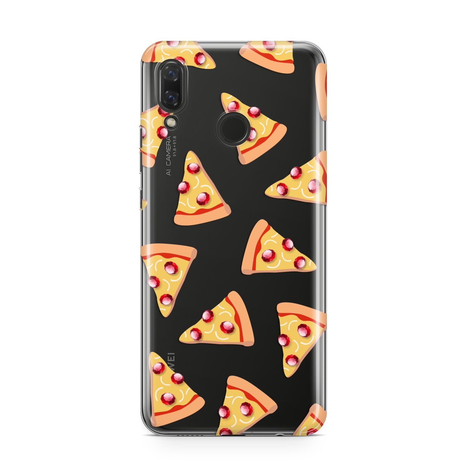 Rubies on Cartoon Pizza Slices Huawei Nova 3 Phone Case