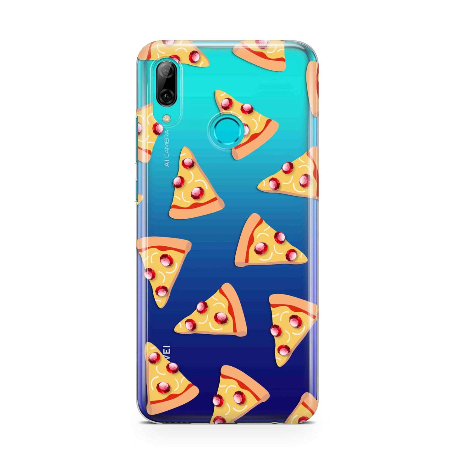 Rubies on Cartoon Pizza Slices Huawei P Smart 2019 Case