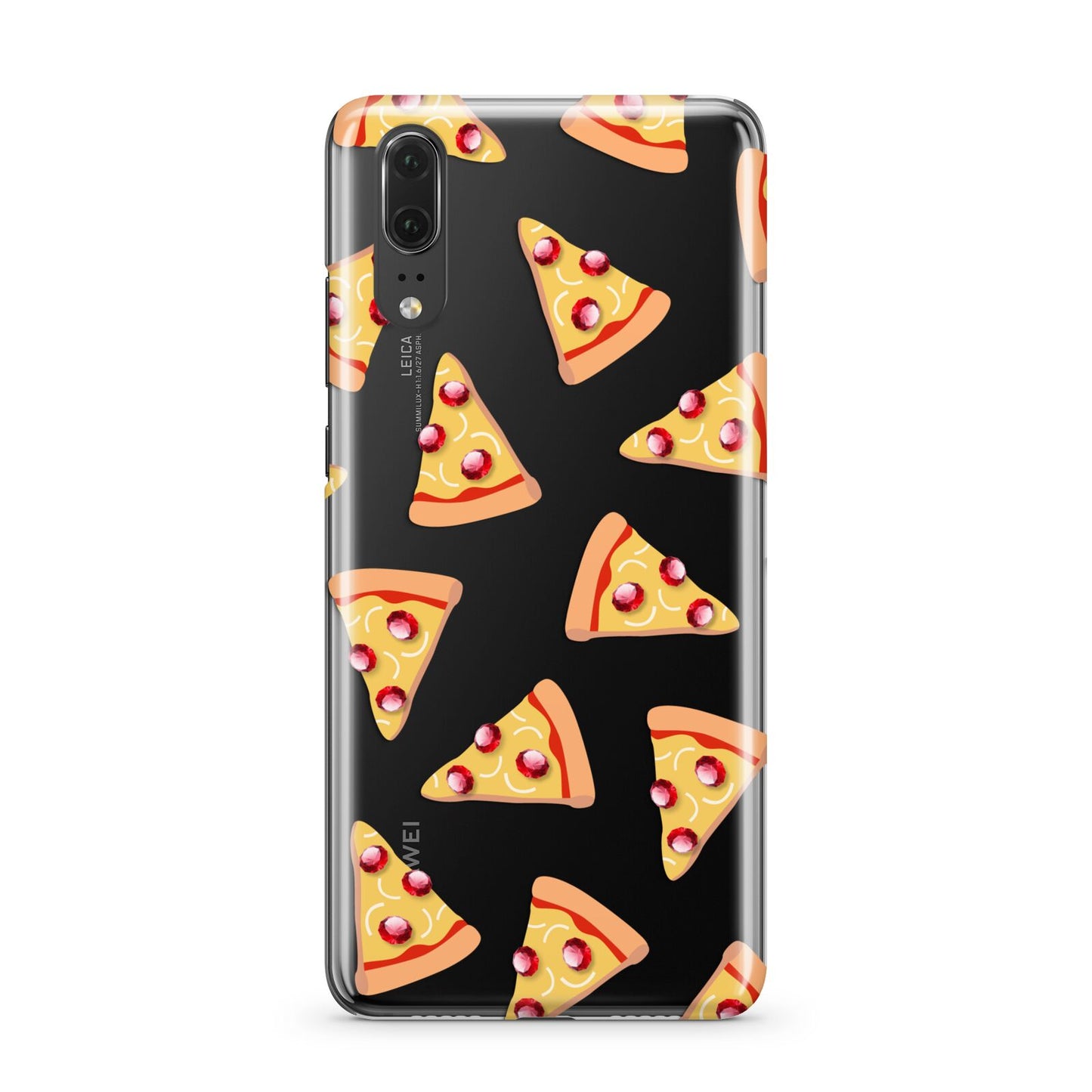Rubies on Cartoon Pizza Slices Huawei P20 Phone Case