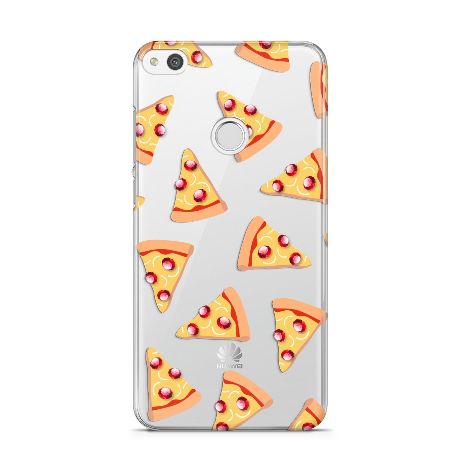 Rubies on Cartoon Pizza Slices Huawei P8 Lite Case